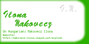 ilona makovecz business card